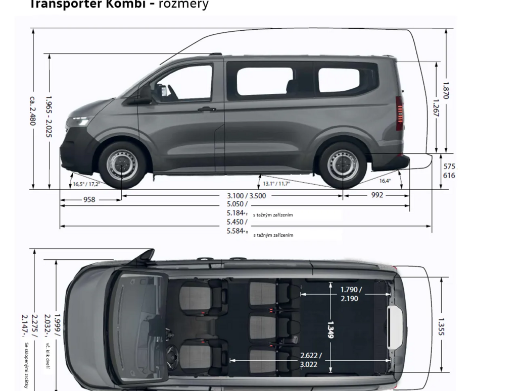 Volkswagen užitkové Transporter 6.1, Kombi DR